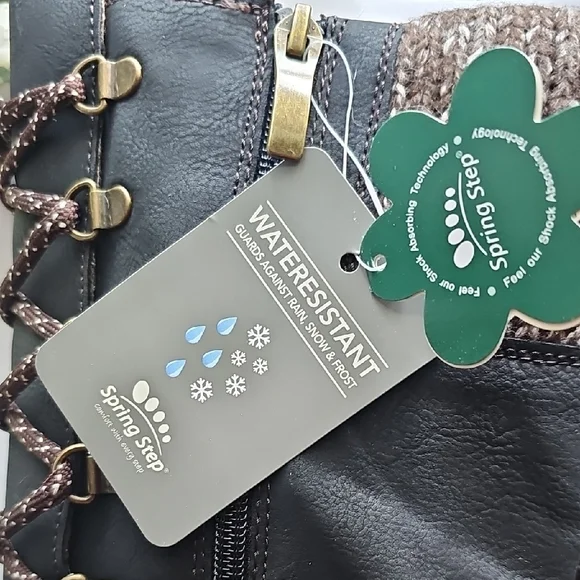 Spring Step Black and Brown Winter Boots - Picture 8 of 10